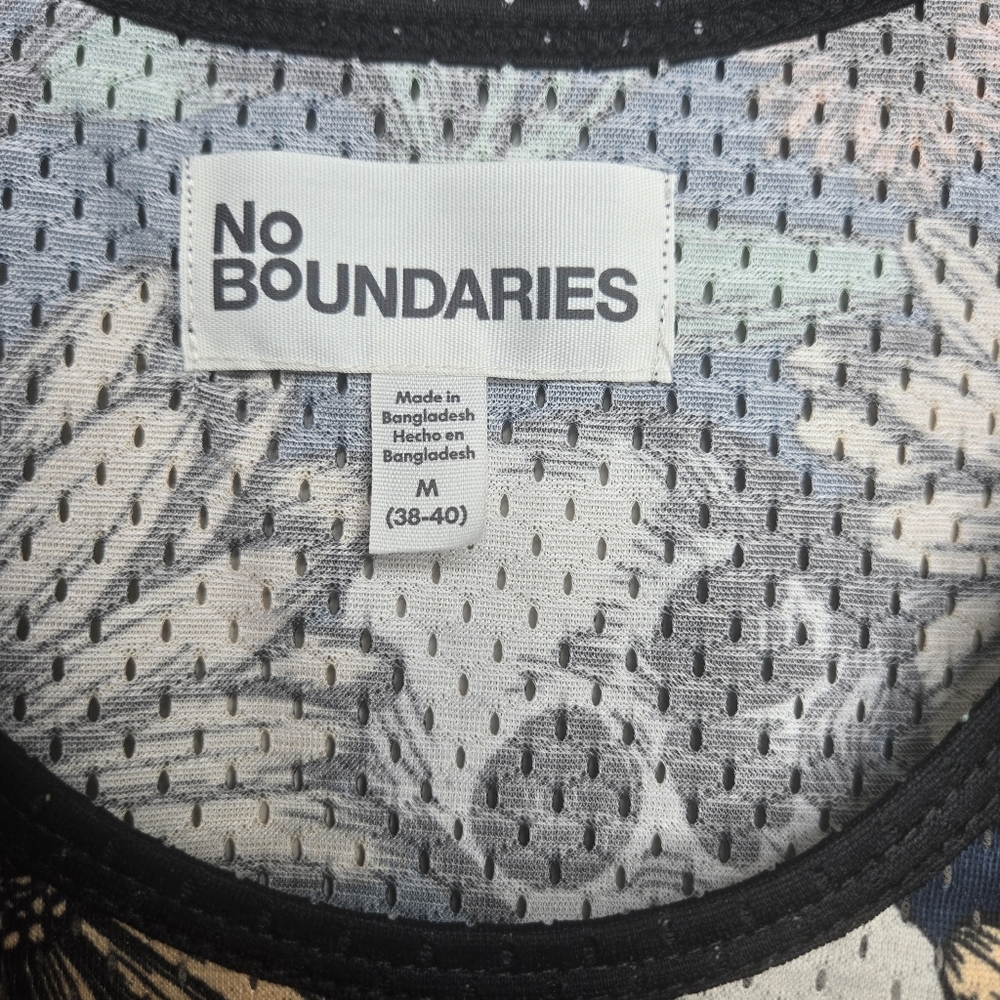 No Boundaries Skull and Floral Tank Top - Black, Green, Yellow - Picture 6 of 8